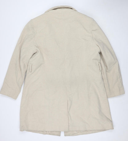 Womens UK Size 18 New Look Ivory Overcoat