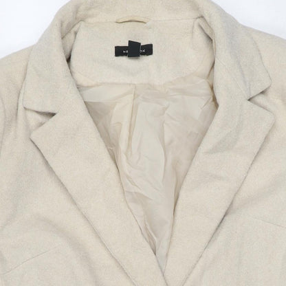 Womens UK Size 18 New Look Ivory Overcoat