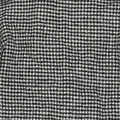 Boohoo Womens White Pea Coat Coat Size 8 Button