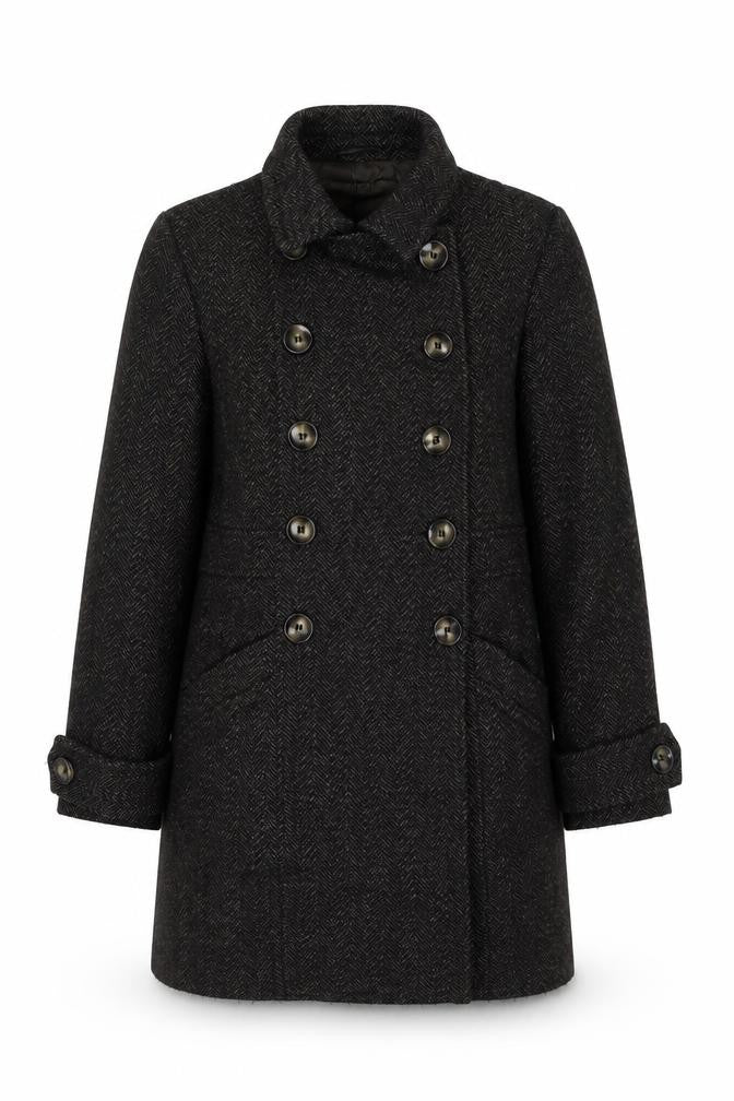 Womens UK Size 10 Autograph Black Pea Coat