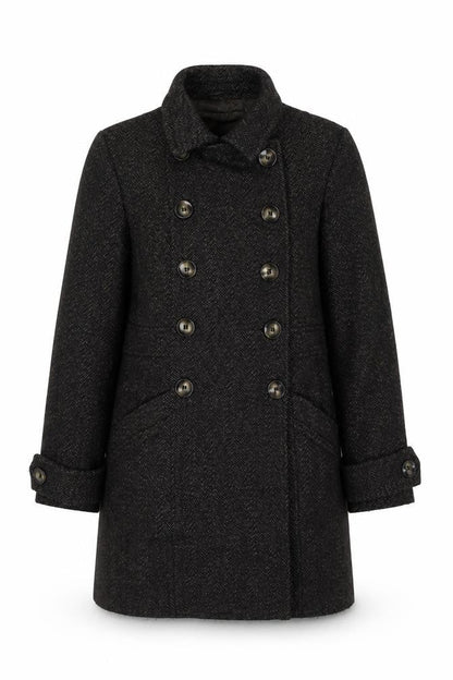 Womens UK Size 10 Autograph Black Pea Coat