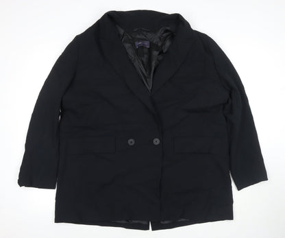 Marks and Spencer Womens Black Polyester Jacket Suit Jacket Size 20