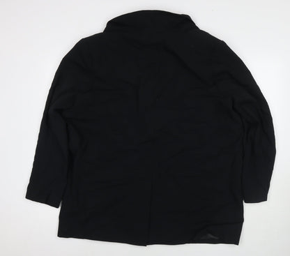 Marks and Spencer Womens Black Polyester Jacket Suit Jacket Size 20