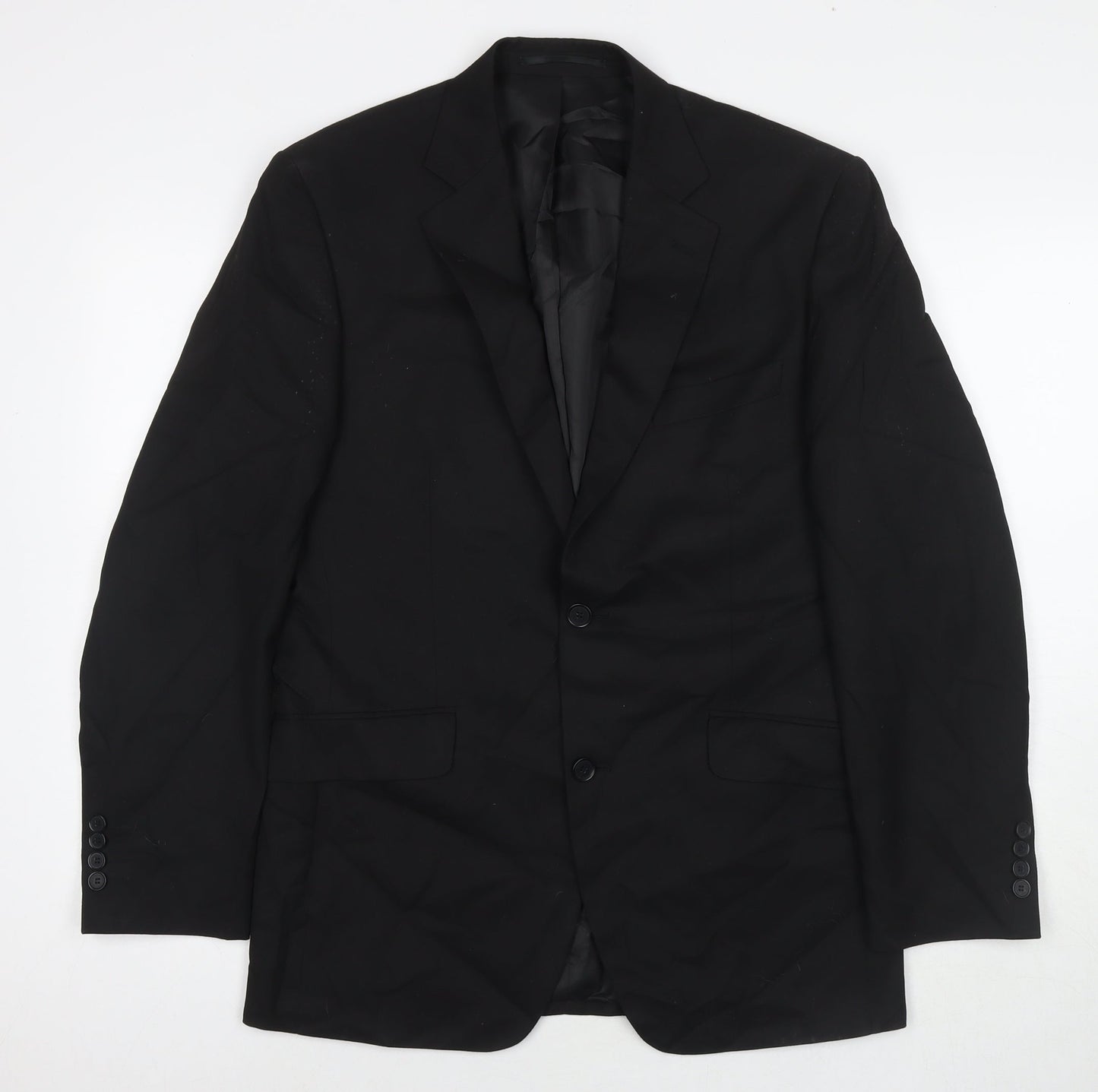 Mens UK Size 38 Terry de Havilland Regular Black Suit Jacket