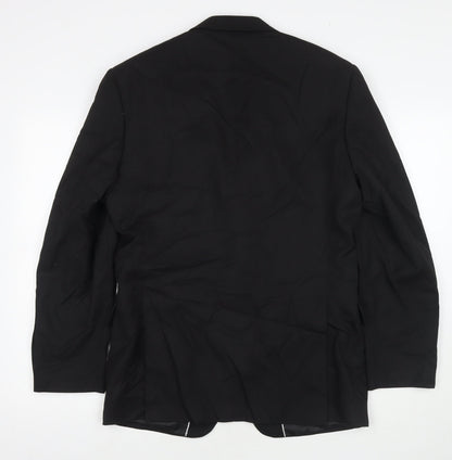 Mens UK Size 38 Terry de Havilland Regular Black Suit Jacket