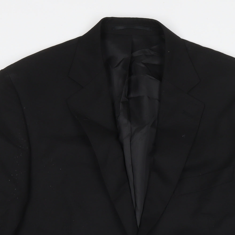 Mens UK Size 38 Terry de Havilland Regular Black Suit Jacket
