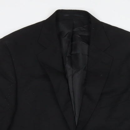 Mens UK Size 38 Terry de Havilland Regular Black Suit Jacket