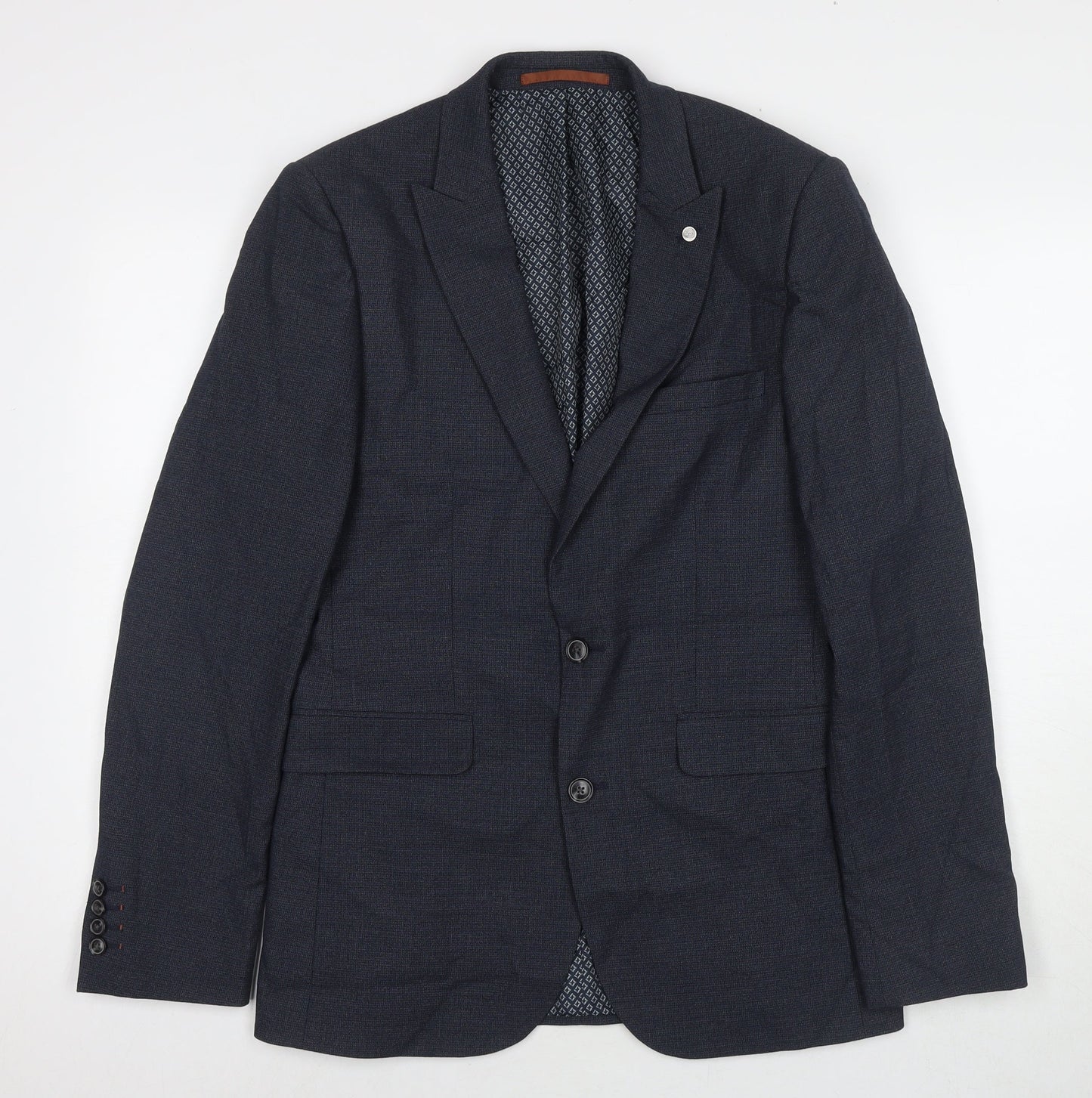 Mens UK Size 38 Burton Regular Blue Suit Jacket