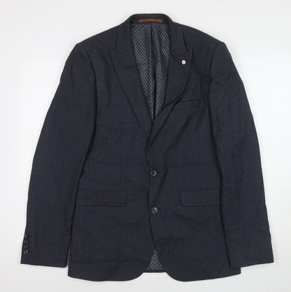 Mens UK Size 38 Burton Regular Blue Suit Jacket