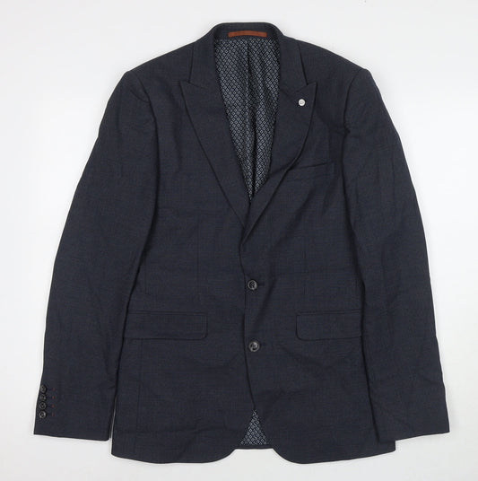 Mens UK Size 38 Burton Regular Blue Suit Jacket