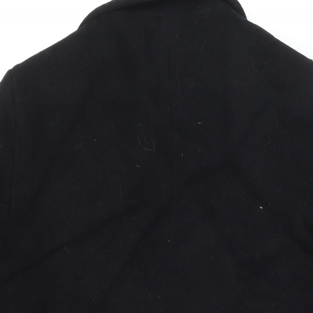 Womens UK Size L Zara Black Overcoat
