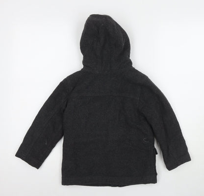Duck & Dodge Boys Grey Pea Coat Coat Size 5 Years Zip