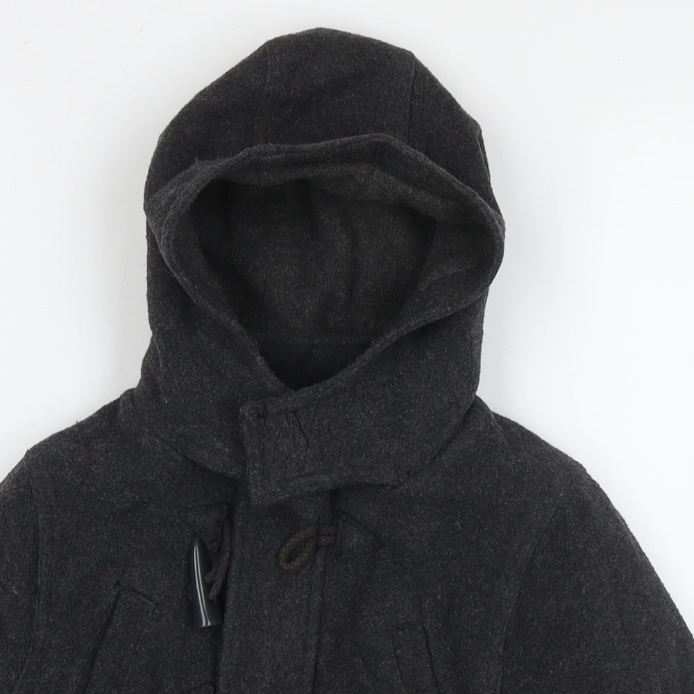 Duck & Dodge Boys Grey Pea Coat Coat Size 5 Years Zip