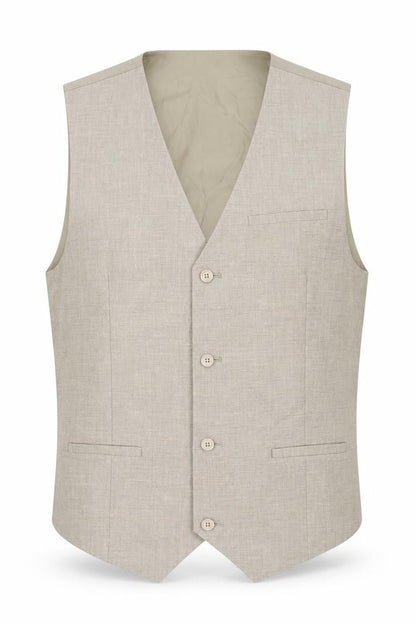Kloth Mens Beige Polyester Jacket Suit Waistcoat Size M Regular