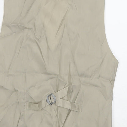 Kloth Mens Beige Polyester Jacket Suit Waistcoat Size S Regular