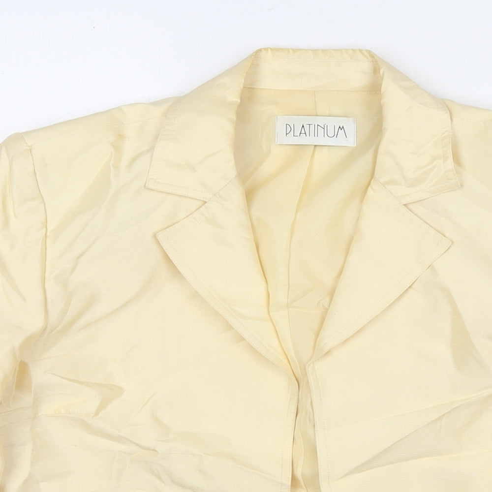 Womens UK Size 12 Platinum Yellow Jacket