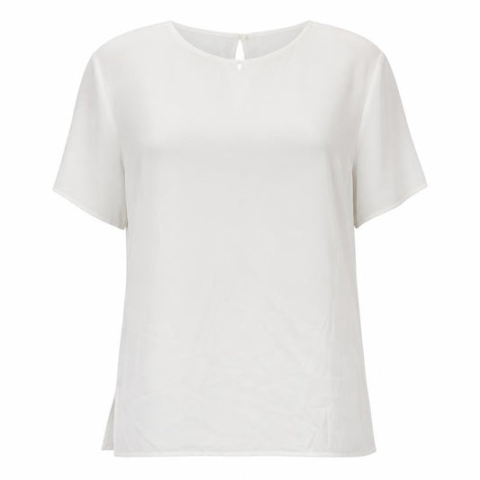 Womens UK Size 14 Marks and Spencer White Basic T-Shirt