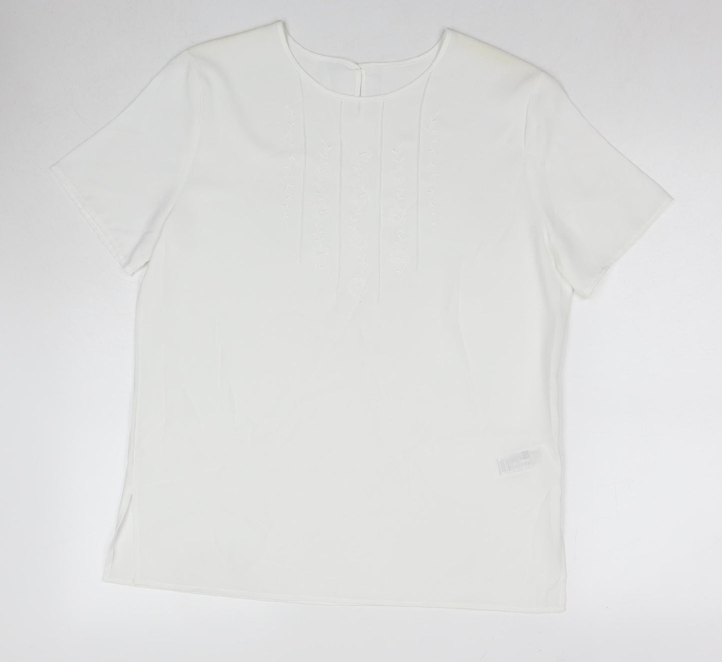 Womens UK Size 14 Marks and Spencer White Basic T-Shirt