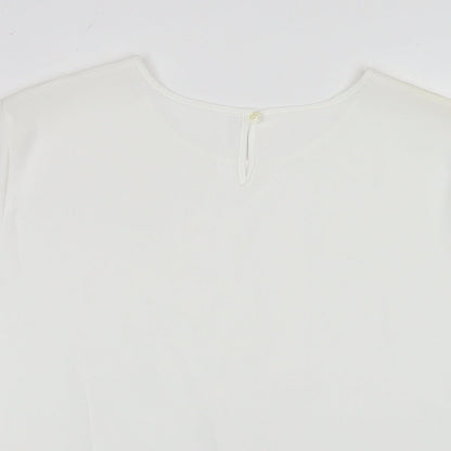 Womens UK Size 14 Marks and Spencer White Basic T-Shirt
