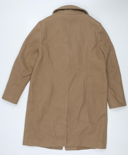 Womens UK Size 14 Marks and Spencer Beige Overcoat