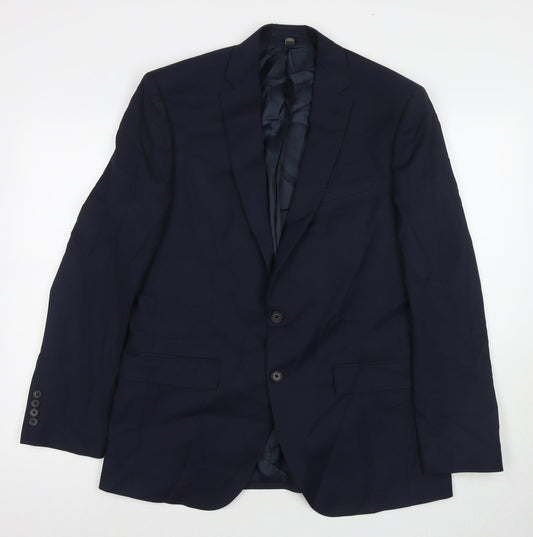 Mens UK Size 42 Marks and Spencer Regular Blue Suit Jacket