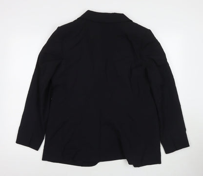 Marks and Spencer Womens Black Polyester Jacket Suit Jacket Size 14