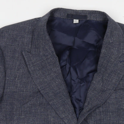 Mens UK Size 36 Marks and Spencer Regular Blue Suit Jacket