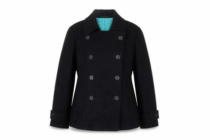 Marks & Spencer Womens Black Parka Coat Size 14 Button