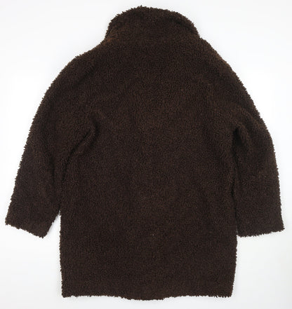 Womens UK Size 14 Marks and Spencer Brown Overcoat