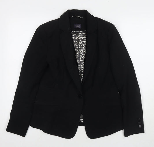 Womens UK Size 10 Marks and Spencer Black Jacket