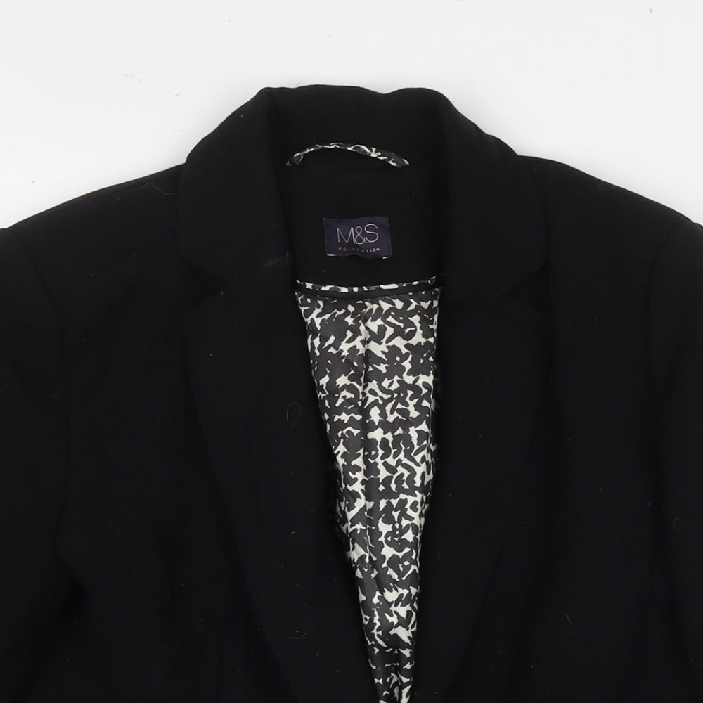 Womens UK Size 10 Marks and Spencer Black Jacket
