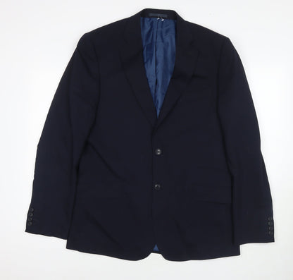Mens UK Size 42 Marks and Spencer Regular Blue Suit Jacket