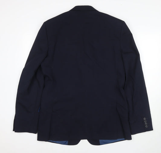 Mens UK Size 42 Marks and Spencer Regular Blue Suit Jacket