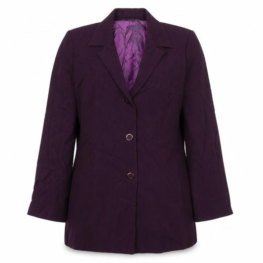 Libra Womens Purple Jacket Blazer Size 16 Button