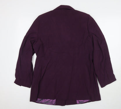 Libra Womens Purple Jacket Blazer Size 16 Button