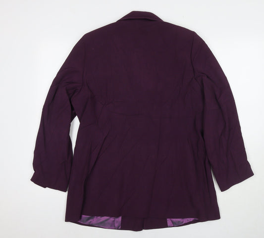 Libra Womens Purple Jacket Blazer Size 16 Button