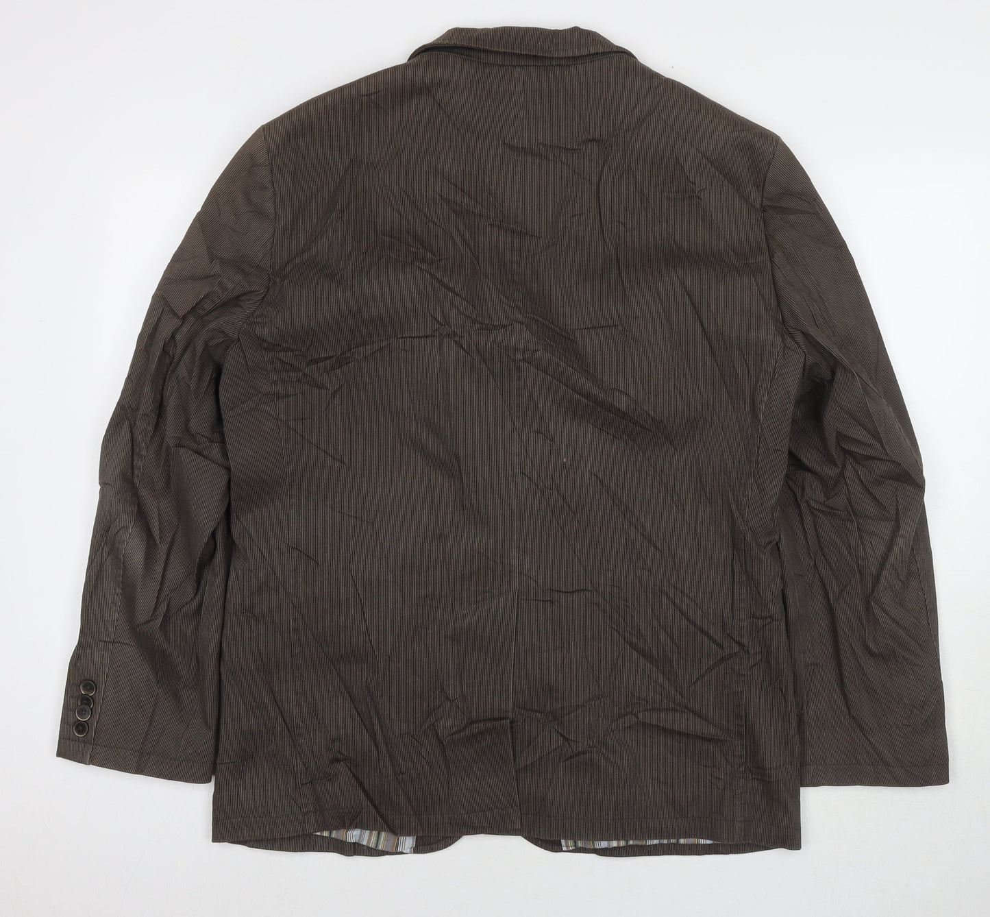 Jim Spencer Mens Brown Cotton Jacket Blazer Size 42 Regular - Label size 25