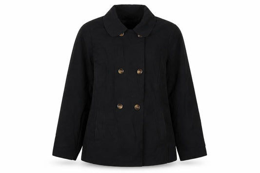 Womens UK Size 12 BHS Black Trench Coat