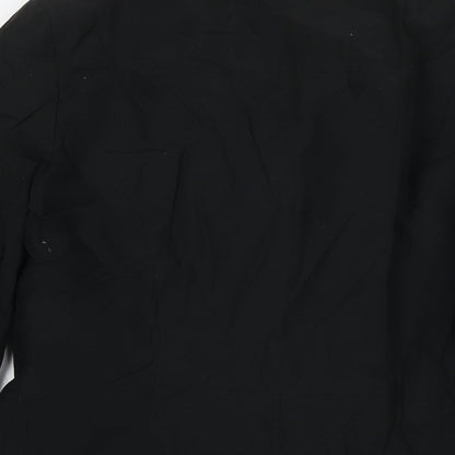 Womens UK Size 12 BHS Black Trench Coat
