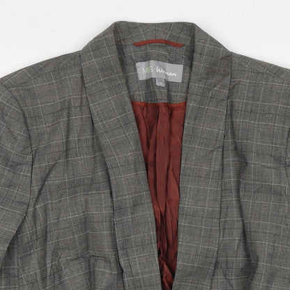 Marks and Spencer Womens Grey Jacket Blazer Size 16