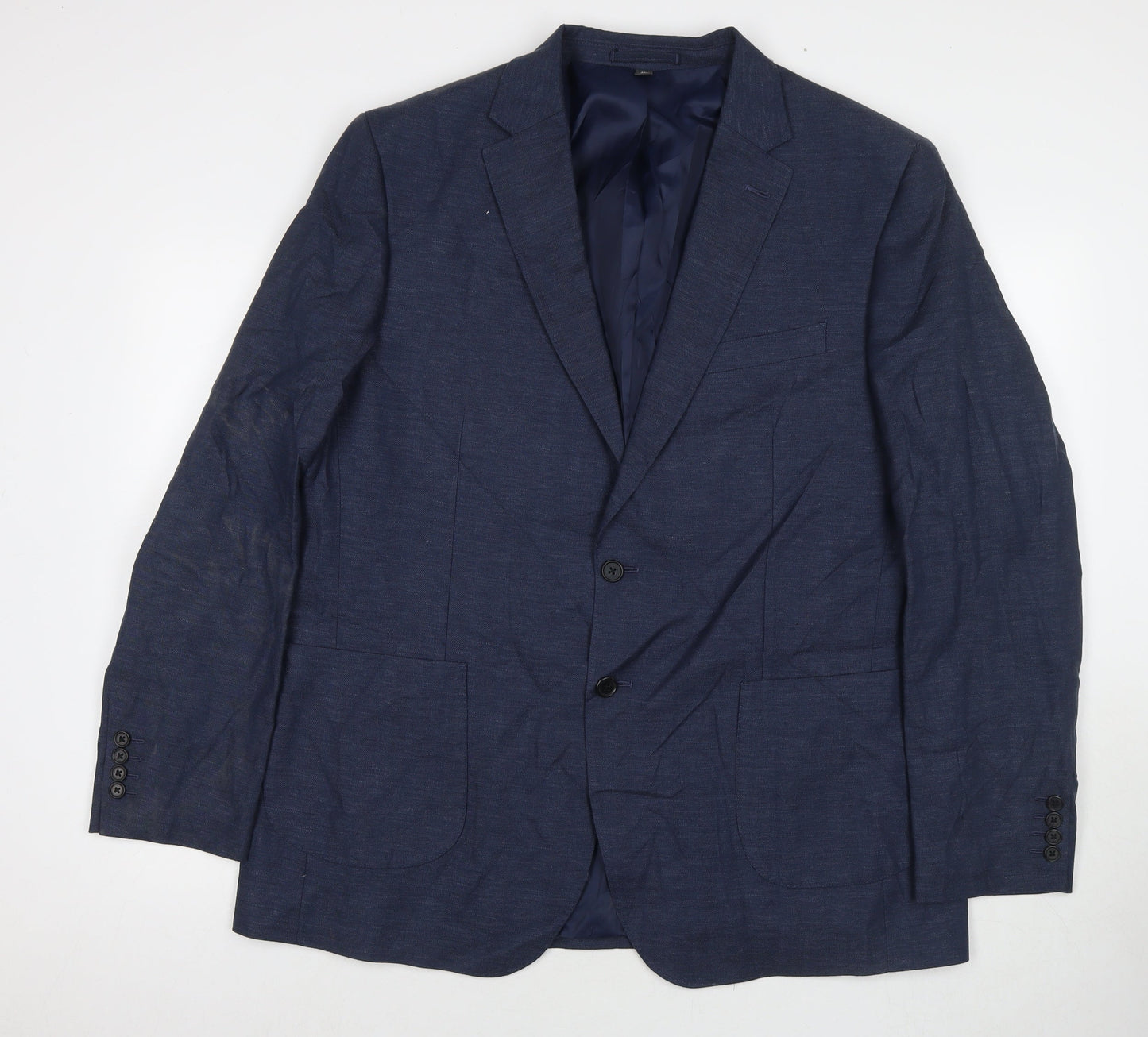 Mens UK Size 46 Marks and Spencer Regular Blue Suit Jacket