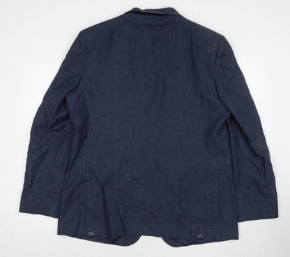 Mens UK Size 46 Marks and Spencer Regular Blue Suit Jacket