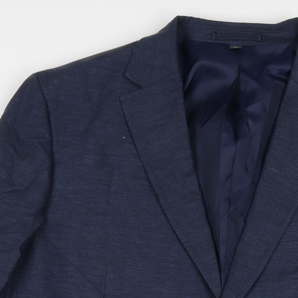 Mens UK Size 46 Marks and Spencer Regular Blue Suit Jacket