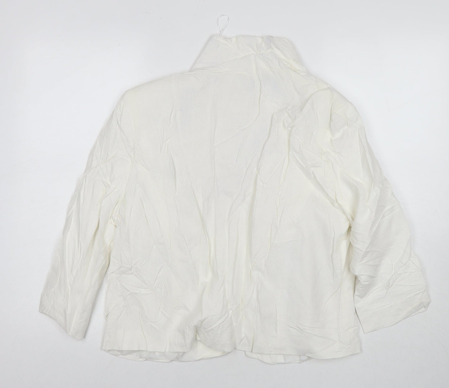 Womens UK Size 14 Bonmarché White Kimono Coat