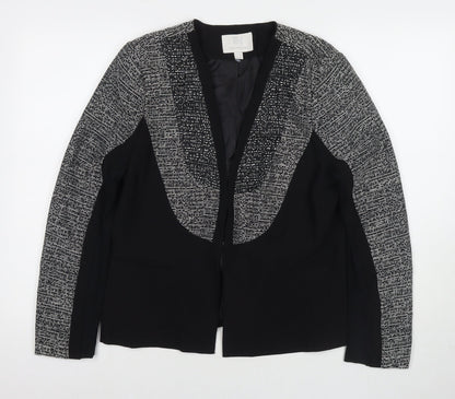 French & Jones Womens Black Kimono Blazer Size 16