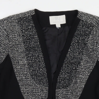 French & Jones Womens Black Kimono Blazer Size 16