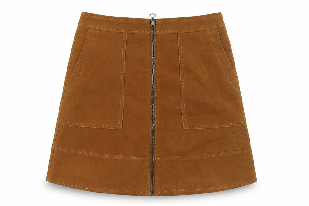 Womens UK Size 8 New Look A-Line Velour Skirt