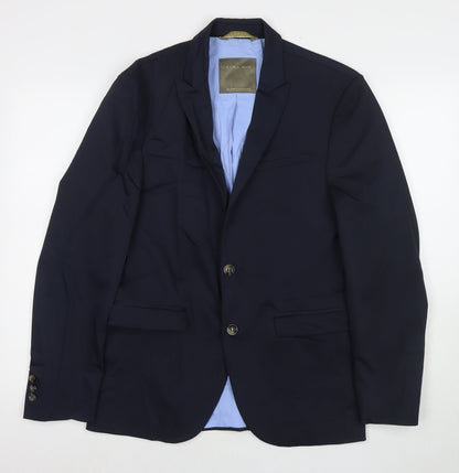 Mens UK Size 38 Zara Regular Blue Suit Jacket