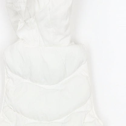 Girl2Girl Girls White Gilet Waistcoat Size 5-6 Years Zip