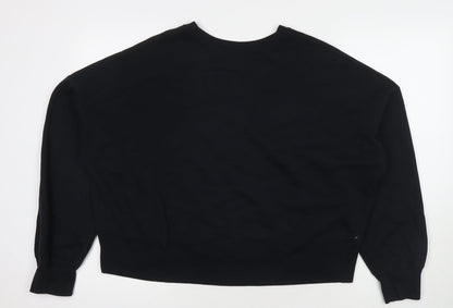 Hollister Womens Black Cotton Pullover Sweatshirt Size M Pullover